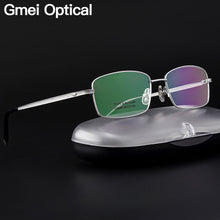 Load image into Gallery viewer, Gmei Optical Ultralight 100% Pure Titanium Full Rim Glasses Frame For Business Men Myopia Reading Prescription Spectacles LR8986