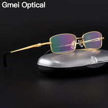 Load image into Gallery viewer, Gmei Optical Ultralight 100% Pure Titanium Full Rim Glasses Frame For Business Men Myopia Reading Prescription Spectacles LR9867