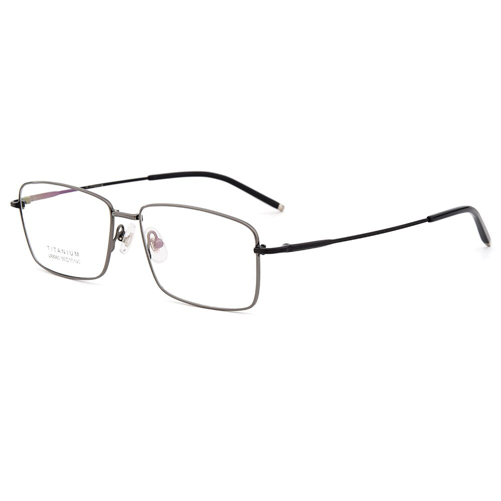Gmei Optical Ultralight 100% Pure Titanium Full Rim Glasses Frame For Business Men Myopia Reading Prescription Spectacles LR8980
