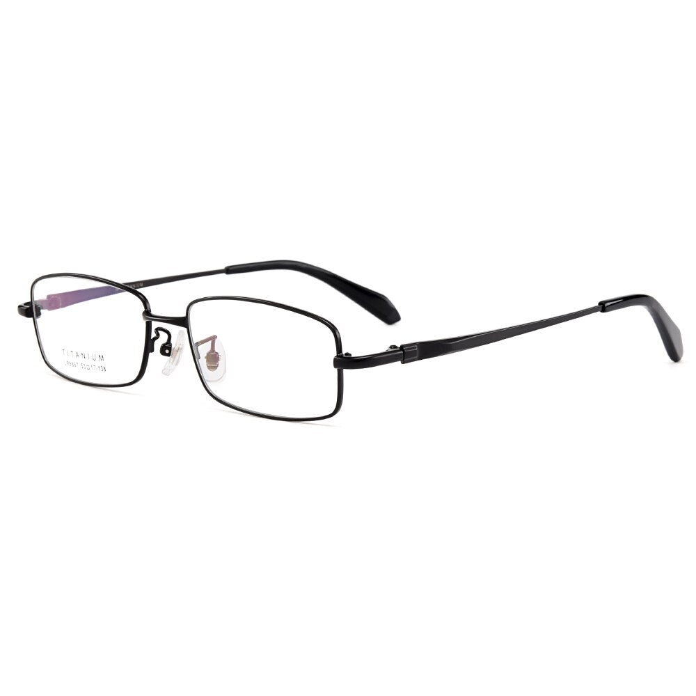 Gmei Optical Ultralight 100% Pure Titanium Full Rim Glasses Frame For Business Men Myopia Reading Prescription Spectacles LR9867