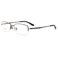 Load image into Gallery viewer, Gmei Optical Ultralight 100% Pure Titanium Half Rim Glasses Frame For Business Men Myopia Reading Prescription Spectacles LR8969