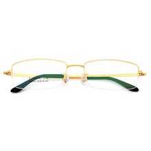 Carica l&#39;immagine nel visualizzatore di Gallery, Gmei Optical Ultralight 100% Pure Titanium Half Rim Glasses Frame For Business Men Myopia Reading Prescription Spectacles LR8935