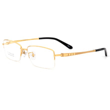 Load image into Gallery viewer, Gmei Optical Ultralight 100% Pure Titanium Half Rim Glasses Frame For Business Men Myopia Reading Prescription Spectacles LR8958