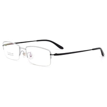 Carica l&#39;immagine nel visualizzatore di Gallery, Gmei Optical Ultralight 100% Pure Titanium Half Rim Glasses Frame For Business Men Myopia Reading Prescription Spectacles LR8935