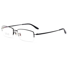 Carica l&#39;immagine nel visualizzatore di Gallery, Gmei Optical Ultralight 100% Pure Titanium Half Rim Glasses Frame For Business Men Myopia Reading Prescription Spectacles LR8935