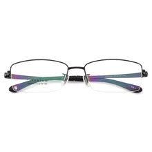 Load image into Gallery viewer, Gmei Optical Ultralight 100% Pure Titanium Half Rim Glasses Frame For Business Men Myopia Reading Prescription Spectacles LR8958