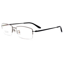Carica l&#39;immagine nel visualizzatore di Gallery, Gmei Optical Ultralight 100% Pure Titanium Half Rim Glasses Frame For Business Men Myopia Reading Prescription Spectacles LR8935