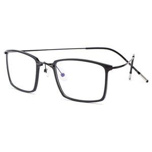 Gmei Optical Ultralight Beta Titanium Flexible Square Big Glasses Frame Men Prescription Eyeglasses Myopia Optical Frames M19004