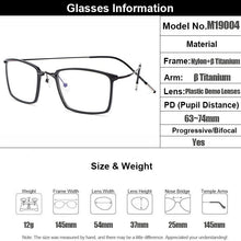 Load image into Gallery viewer, Gmei Optical Ultralight Beta Titanium Flexible Square Big Glasses Frame Men Prescription Eyeglasses Myopia Optical Frames M19004