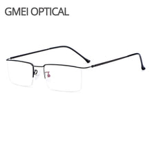 Load image into Gallery viewer, Gmei Optical Ultralight Business Men Titanium Alloy Glasses Frame Square Eyewear Flexible Temple Legs IP Electroplating Y2533