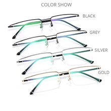 Load image into Gallery viewer, Gmei Optical Ultralight Business Men Titanium Alloy Glasses Frame Square Eyewear Flexible Temple Legs IP Electroplating Y2533