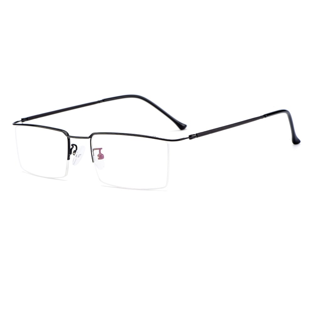 Gmei Optical Ultralight Business Men Titanium Alloy Glasses Frame Square Eyewear Flexible Temple Legs IP Electroplating Y2533