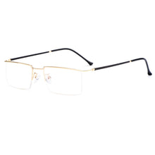 Load image into Gallery viewer, Gmei Optical Ultralight Business Men Titanium Alloy Glasses Frame Square Eyewear Flexible Temple Legs IP Electroplating Y2533