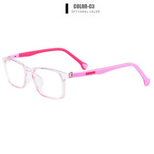 Load image into Gallery viewer, Gmei Optical Ultralight TR90 Kids Glasses Frame Square Prescription Eyeglasses Myopia Optical Frames Women Eyewear M8038