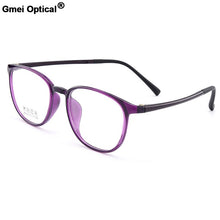 Carica l&#39;immagine nel visualizzatore di Gallery, Gmei Optical Urltra-Light TR90 Occhiali da vista rotondi con montatura completa Occhiali da vista da donna in plastica Miopia Presbiopia Occhiali 6 colori M2004 