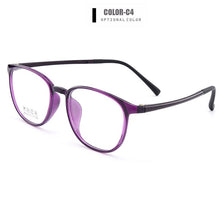 Carica l&#39;immagine nel visualizzatore di Gallery, Gmei Optical Urltra-Light TR90 Occhiali da vista rotondi con montatura completa Occhiali da vista da donna in plastica Miopia Presbiopia Occhiali 6 colori M2004 