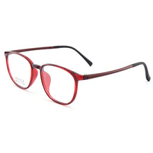 Carica l&#39;immagine nel visualizzatore di Gallery, Gmei Optical Urltra-Light TR90 Occhiali da vista rotondi con montatura completa Occhiali da vista da donna in plastica Miopia Presbiopia Occhiali 6 colori M2004 