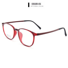 Carica l&#39;immagine nel visualizzatore di Gallery, Gmei Optical Urltra-Light TR90 Occhiali da vista rotondi con montatura completa Occhiali da vista da donna in plastica Miopia Presbiopia Occhiali 6 colori M2004 