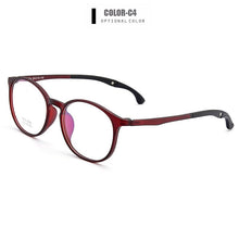Carica l&#39;immagine nel visualizzatore di Gallery, Gmei Optical Urltra-Light TR90 Students&#39; Round Optical Eyeglasses Frames With Hangers Plastic Myopia Presbyopia Spectacles M6064