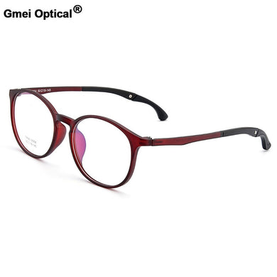Gmei Optical Urltra-Light TR90 Students' Round Optical Eyeglasses Frames With Hangers Plastic Myopia Presbyopia Spectacles M6064