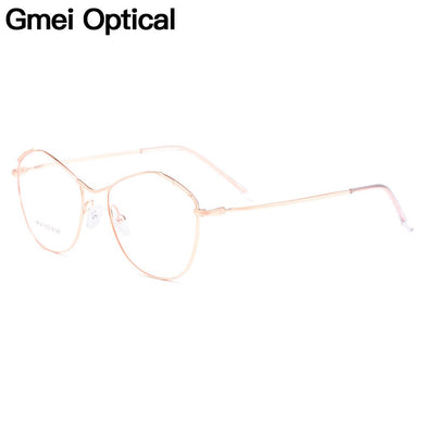 Gmei Optical Urltra-Light Titanium Alloy Oval Women Full Rim Glasses Frames For Myopia Reading Prescription Eyeglasses M18014