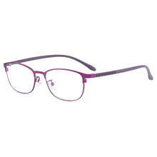 Carica l&#39;immagine nel visualizzatore di Gallery, Gmei Optical Urltra-Light Women Titanium Alloy Oval Full Rim Glasses Frames Eyewear With Flexible Legs IP Electroplating Y2516