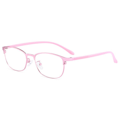 Gmei Optical Urltra-Light Women Titanium Alloy Oval Full Rim Glasses Frames Eyewear With Flexible Legs IP Electroplating Y2516