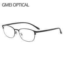 Carica l&#39;immagine nel visualizzatore di Gallery, Gmei Optical Urltra-Light Women Titanium Alloy Oval Full Rim Glasses Frames Eyewear With Flexible Legs IP Electroplating Y2516
