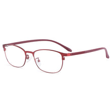 Carica l&#39;immagine nel visualizzatore di Gallery, Gmei Optical Urltra-Light Women Titanium Alloy Oval Full Rim Glasses Frames Eyewear With Flexible Legs IP Electroplating Y2516