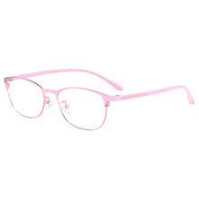 Carica l&#39;immagine nel visualizzatore di Gallery, Gmei Optical Urltra-Light Women Titanium Alloy Oval Full Rim Glasses Frames Eyewear With Flexible Legs IP Electroplating Y2516