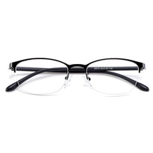 Carica l&#39;immagine nel visualizzatore di Gallery, Gmei Optical Urltra-Light Women Titanium Alloy Oval Half Rim Glasses Frames Eyewear With Flexible Legs IP Electroplating Y2515