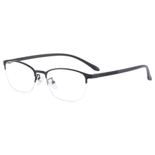Carica l&#39;immagine nel visualizzatore di Gallery, Gmei Optical Urltra-Light Women Titanium Alloy Oval Half Rim Glasses Frames Eyewear With Flexible Legs IP Electroplating Y2515