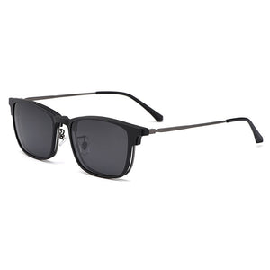 Gmei Optical Vintage Men Square Ultem Glasses Frame Ultralight Polarized Clip on Sunglasses Women Myopia Optical Frames HW954
