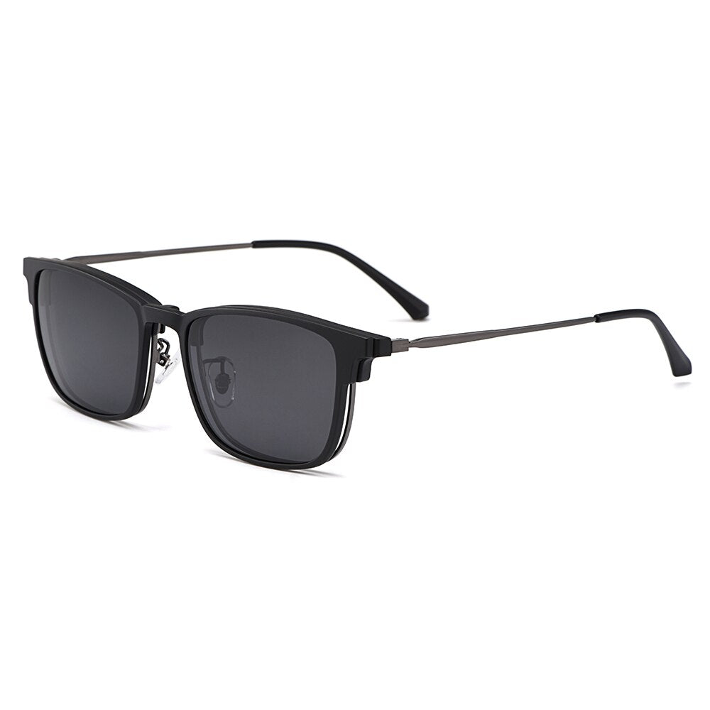 Gmei Optical Vintage Men Square Ultem Glasses Frame Ultralight Polarized Clip on Sunglasses Women Myopia Optical Frames HW954
