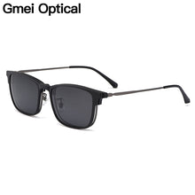 Load image into Gallery viewer, Gmei Optical Vintage Men Square Ultem Glasses Frame Ultralight Polarized Clip on Sunglasses Women Myopia Optical Frames HW954