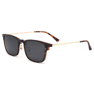 Gmei Optical Vintage Men Square Ultem Glasses Frame Ultralight Polarized Clip on Sunglasses Women Myopia Optical Frames HW954