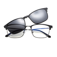 Load image into Gallery viewer, Gmei Optical Vintage Men Square Ultem Glasses Frame Ultralight Polarized Clip on Sunglasses Women Myopia Optical Frames HW954