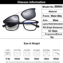 Load image into Gallery viewer, Gmei Optical Vintage Women Square Ultem Glasses Frame Ultralight Polarized Clip on Sunglasses Men Myopia Optical Frames HW964