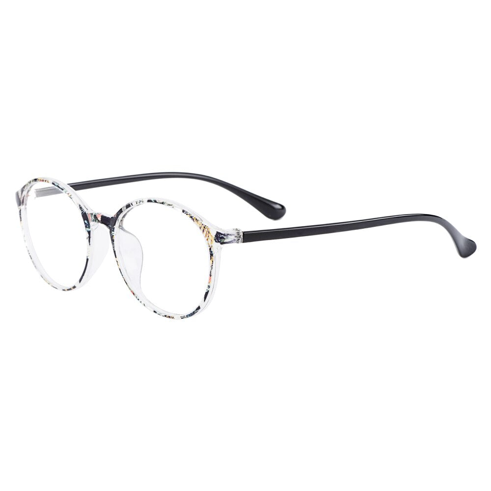 Gmei Optical Voguish Round Full Rim Plastic Glasses Frame For Women's Myopia Presbyopia Reading Prescription Eyeglasses H8005