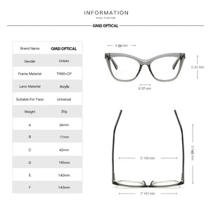 Gmei Optical Women Myopia Glasses Frame With Spring Hinges Female Optics Eyewear Prescription Eyeglasses Frames Oculos 2023