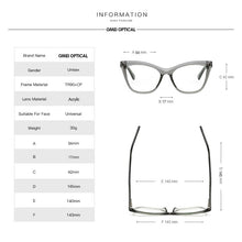 Load image into Gallery viewer, Gmei Optical Women Myopia Glasses Frame With Spring Hinges Female Optics Eyewear Prescription Eyeglasses Frames Oculos 2022