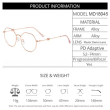 Load image into Gallery viewer, Gmei Optical Women Polygonal Titanium Alloy Glasses Frames Ultralight Female Optical Eyewear Spectacles Frame MD18045