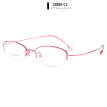 Load image into Gallery viewer, Gmei Optical Women Ultra-Light Semi-Rimless Memory Titanium Alloy Glasses Frames for Myopia Presbyopia Reading Spectacles Y643