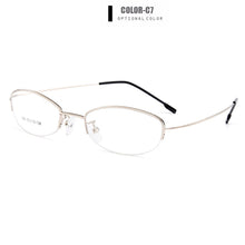 Load image into Gallery viewer, Gmei Optical Women Ultra-Light Semi-Rimless Memory Titanium Alloy Glasses Frames for Myopia Presbyopia Reading Spectacles Y643