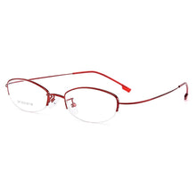 Load image into Gallery viewer, Gmei Optical Women Ultra-Light Semi-Rimless Memory Titanium Alloy Glasses Frames for Myopia Presbyopia Reading Spectacles Y643