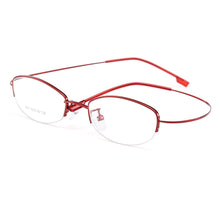 Load image into Gallery viewer, Gmei Optical Women Ultra-Light Semi-Rimless Memory Titanium Alloy Glasses Frames for Myopia Presbyopia Reading Spectacles Y643