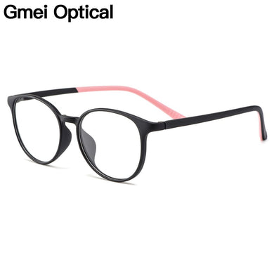 Gmei Optical Women Ultralight TR90 Round Glasses Frame Prescription Eyeglasses Myopia Optical Frames Female Eyewear M2069