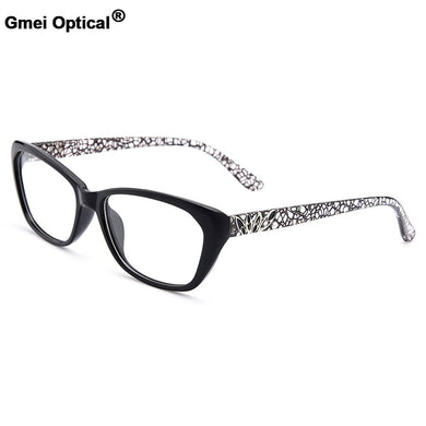 Gmei Optical Women's Trendy Ultralight TR90 Full Rim Optical Eyeglasses Frames With Print Design Girl's Pretty Frame M1550