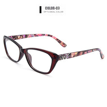 Carica l&#39;immagine nel visualizzatore di Gallery, Gmei Optical Women&#39;s Trendy Ultralight TR90 Full Rim Optical Eyeglasses Frames With Print Design Girl&#39;s Pretty Frame M1550