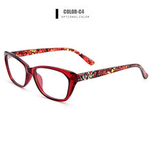 Carica l&#39;immagine nel visualizzatore di Gallery, Gmei Optical Women&#39;s Trendy Ultralight TR90 Full Rim Optical Eyeglasses Frames With Print Design Girl&#39;s Pretty Frame M1550